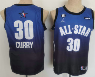 Mens Golden State Warriors 30 Stephen Curry Navy Blue 2022 All Star 6 Patch Icon Sponsor Swingman Jersey->golden state warriors->NBA Jersey